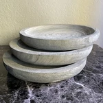 Santa Barbara Design Studio Paulownia Grey Hand Carved Wood Serving Bowls. Fixed Price $66.50.