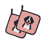 Caroline's Treasures Carolines BB1237PTHD Checkerboard Pink Bernese. Fixed Price $30.45.