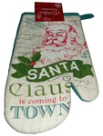 Christmas Oven Mitt Santa Claus Coming Town 7" X 12". Fixed Price $8.09.