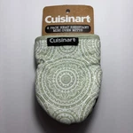 Cuisinart 2-PACK Heat Resistant Mini Oven Mitts, Glove, Pot Holders, Green, Oeko. Fixed Price $13.99.