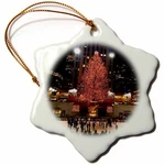 3DROSE Christmas Lights At Rockefeller Center New York Inch Snowflake Porce. Fixed Price $14.99.