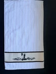 Genuine Waverly Country Life Toile Bath Hand Towels - Set Of TWO(2) Black. Fixed Price $29.99.