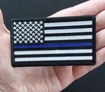 Nos Embroidered Iron Shirt Jacket Vest Hat Patch Blue Line American Flag. Fixed Price $11.03.