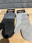 New! 2 Cuisinart Silicone Oven Mitts- Dark Denim & Black And Gray. Fixed Price $17.56.