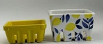 Sur La Table & Dash Of That Ceramic Berry Basket Set Lemon Pattern Kitchen. Fixed Price $14.99.