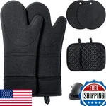 Funnydin 8PC Oven Mitts & Pot Holders Set - 482 Heat Resistant Silicone Kitche. Fixed Price $49.97.