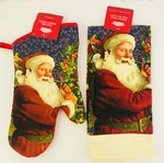 Christmas Oven Mitt & Towel Set Classic Santa Holiday Design House. Fixed Price $11.50.