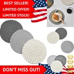 Set Of 3 Eco-friendly 7-INCH Gray Hot Pot Holders Unique Kitchen Essentials. Fixed Price $17.09.