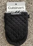 Cuisinart Set Of 2 Silicone Mini Oven Mitts Black Quilted SZ:5.5" X7.5". Fixed Price $9.50.