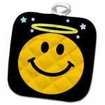 3DROSE Happy Squares Rainbow Smiley Hearts 8X8 Multicolor Love Pot Holder. Fixed Price $11.99.