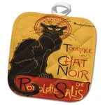 3DROSE Pot Holder Tournee Du Chat Noir Rodolphe Salis Vector, By 8". Fixed Price $11.99.