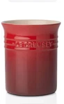 New Le Creuset Cerise 1.1 (cherry Red) Utensil Poterie Crock HOLDER.6 X 3/4. Fixed Price $45.00.