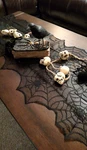 Sale! Nwt Dii 72 X 18" Black Lace Spiders Web Halloween Table Runner. Fixed Price $21.50.