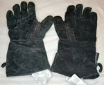 Pampered Chef Pair Of Grill Oven Mitts Gloves Black Suede Cowhide Leather Cotton. Fixed Price $17.99.