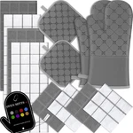Oven Mitts Kitchen Towels Dishcloths With Pot Holders Sets 12PCS,. Fixed Price $36.99.