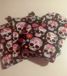 Sugar Skulls 3 Piece Oven Mitt & Potholder Set / Cute Colorful Gifts. Fixed Price $24.00.