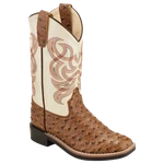 Old By Jama Children's Cream Ostrich Print Western Boot VB9174. Fixed Price $57.95.