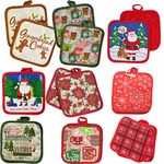 Christmas Holiday Square Pot Holders Hot Pads Cooking Trivet. Fixed Price $6.99.