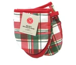 SET/2 Martha Stewart Silicone & Cotton Mini Oven Mitt Holiday Plaid Red Green. Fixed Price $16.99.