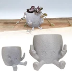 Smiling Plant Pot With Middle Fingers Up,unique Funny Succulents Ae. Fixed Price $19.15.
