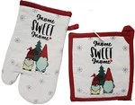 Cotton Quilted Set Of 2: Potholder & Oven Mitt, Christmas,home Sweet Gnomes,hc. Fixed Price $9.99.