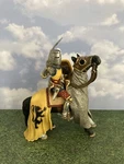 Schleich Lion Coat Of Armor And Chainmail Horse W/ Knight & Sword 2007 70054. Fixed Price $20.00.