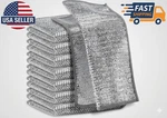 Double Sided Wire Dishcloth Kitchen Scrubber Steel Cleaning Scouring Pad. Fixed Price $7.12.
