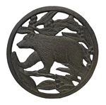 De Leon Collections Rustic Brown Cast Iron Bear Circle Trivet For Kitchen & Dini. Fixed Price $22.74.