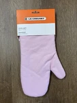 "chiffon Pink" Le Creuset 100% Cotton Canvas 14" Oven Mitt Pot Holder Nwt Fabric. Fixed Price $60.99.