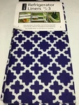 Kitchen Millenium Refrigerator Liners (3) Navy Reversible 12 X 24 Nip. Fixed Price $8.99.