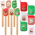 12 Pcs Christmas Silicone Spatulas Pot Holders Set Heat Resistant Baking Gift. Fixed Price $46.34.