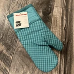 Kitchenaid Aqua Blue Oven Mitt Terry Lining Textured Silicone Grip New Cotton. Fixed Price $29.99.
