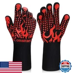 Comsmart 1472 F Heat Resistant Bbq Grilling Gloves Silicone Oven Kitchen. Fixed Price $18.94.
