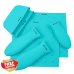 Crucible Cookware Turquoise Hot Handle Holders 7-PACK. Fixed Price $34.99.