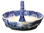 Spode Blue Italian Collectable 6 Handled Basket Scenery Gift Box Bn. Fixed Price $31.99.