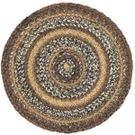 New Primitive Farmhouse Tan Brown Cream Jute Mat Braided Doily Trivet 15". Fixed Price $9.90.