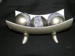 Creative Scents Schonwerk 3 Decorative Balls Orbs Centerpiece Bowl Mosaic Crackl. Fixed Price $54.99.