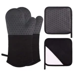 Webake Oven And Pcs MITTS+2 Potholders, Black. Fixed Price $29.88.