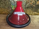 Le Creuset France Cherry Red Cerise Tagine Cast Iron Stoneware Cooking Pot. Fixed Price $95.00.