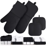 Silicone Oven Mitts Pot Holder KITCHEN-TOWELS100% Cotton Dish For. Fixed Price $67.80.