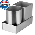 Winco Round & Square Sugar Packet Holder Set, Stainless Steel. Fixed Price $42.50.