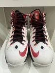 Nike Lebron X Heat Home High-top White Red Black Basketball Shoes 541100-100. Fixed Price $120.00.