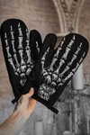 Skeleton Hand Oven Mitts Set Of 2. Fixed Price $16.99.