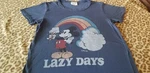 Mickey Mouse Lazy Days Killer Retro Style Junk Food Tee Shirt Small Unused. Fixed Price $29.99.