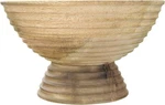 Creative Co-op Ridged Mango Wood Footed Bowl, Brown. Fixed Price $71.04.