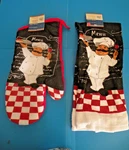 Kitchen Mitt & Towel For Your Chef Cooking Italian Spc New By Home Collection P8. Fixed Price $9.99.