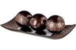 Dublin Home Decor Bowl And Orbs Set - Coffee Table Centerpiece. Fixed Price $53.35.