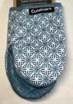 Cuisinart Mini Oven Mitts (2) Blue White Pinwheels Neoprene 100% Cotton Nwt. Fixed Price $13.99.