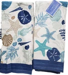 Pc Kitchen Cotton Terry Towels Set (15"X28") Nautical,sealife,starfish Etc,tbo. Fixed Price $12.99.