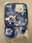 Hawaii 3PC. Blue Set - Pot Holder/oven Mit/hand Towel Ajw. Fixed Price $15.21.